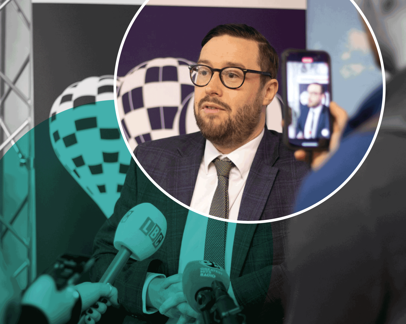 PR services PR Services, man speaking into a microphone