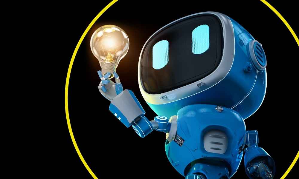 AI needs guardrails AI Robot Avatar holding a lightbulb